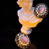 Vintage Cats Eye Hollow Distressed Earrings