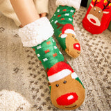 CHRISTMAS ELK MID TUBE PLUSH INDOOR SLIPPERS_CWMS0734