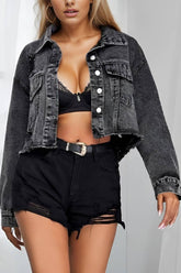 Cwjj0233_Make Old Ripped Long Sleeve Denim Jackets
