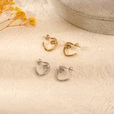 18K GOLD LOVE HEART EARRINGS FOR WOMEN_CWAJE0555