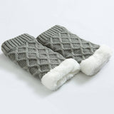 Winter Knee Pads Diamond Grid Plus Fleece Socks_Cwms0760