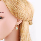 BEADED PEARL EYE DANGLE EARRINGS HYPOALLERGENIC_CWAJE0980