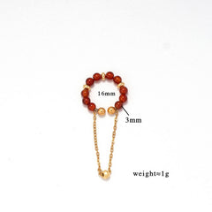 NATURAL STONE EAR CUFF FOR NON PIERCED EARS_CWMM7540