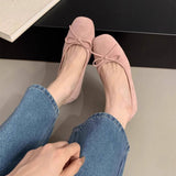 RED WEDGE BALLET FLATS FOR WOMEN FAIRY STYLE_CWSHF0090