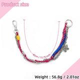 HANDWOVEN LEATHER KEYCHAIN FOR WOMEN S BAGS_CUAB00438