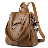 LEATHER BACKPACK WOMEN BOW DECORATION CROSSBODY BAG_CWAB0721