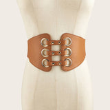 RETRO RIVET HOLLOW WIDE GIRDLE BELT_CWABE0446