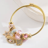 STYLISH ALLOY EVIL EYE BRACELET WITH RHINESTONES_CWMM8570