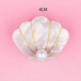 OCEAN BEACH FISH SEASHELL ACRYLIC HAIR CLAW CLIPS _CWAHA0552