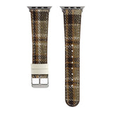 IWATCH8 1 PLUSH CHECKERED LEATHER STRAP_CWWW0049