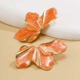 SWEET GRADIENT OIL DROP FLOWER ALLOY EARRINGS_CWMM3198