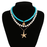 NEW BEACH STYLE OCEAN SHELL BEADED NECKLACE_CWMM3145