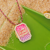 Womens High-End Rhinestone Oil Drop Necklace_Cwmm5338