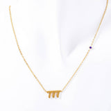 STAINLESS STEEL NUMBER RHINESTONE NECKLACE_CWMM5654