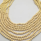 BOHEMIAN MULTI LAYERED LOG BEAD NECKLACE_CWMM4573