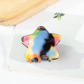 Rainbow Star Hair Claw Clip Small_Cwaha0325