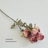 FAUX 5 HEAD WITHERED ROSE WITH BURNT EDGE LOOK_CWMM6589