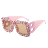 LARGE FRAME B SHAPED TRENDY SUNGLASSES_CWASG0857