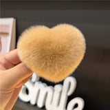 CUTE REX RABBIT HEART HAIR CLIP FLUFFY BB PIN_CWAHA3309
