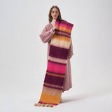 COLORBLOCK STRIPE SCARF FAUX CASHMERE WRAP_CWASC2344