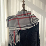 PLAID SCARF WARM FRINGE WINTER WRAP_CWASC1467