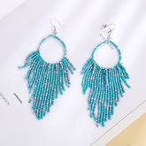 Vintage Hollow Long Tassel Earrings