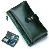 Vintage Waxed Leather Multifunctional Wallet_Cwab3812
