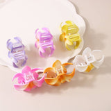 GRADIENT FLOWER HAIR CLAW PLUMERIA BEACH CLIP_CWMM4940