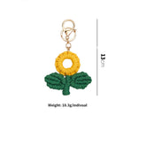 SUNFLOWER FLOWER SUNFLOWER HAND WOVEN KEYCHAIN_CWMM1215