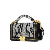 New Snake Pattern Chain Bag High-End Texture Bag_Cwab3627