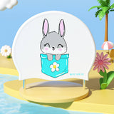 GIRLS SILICONE SWIM CAP CUTE CARTOON EAR COVER_CWMM6786