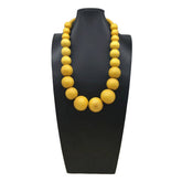 BOHEMIAN COLORFUL ROUND WOODEN BEADS NECKLACE_CWMM4866