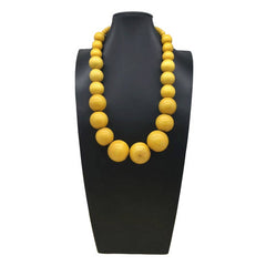 BOHEMIAN COLORFUL ROUND WOODEN BEADS NECKLACE_CWMM4866