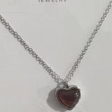 HEART SHAPE NATURAL STONE RED AGATE PENDANT_CWMM5597