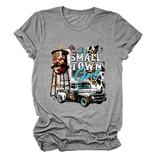 JUST A SMALL TOWN GIRL PRINT T SHIRT LOOSE FIT_CWTTS1525