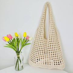 Cwab1953_Knitted Hollowed Out Tote Bag