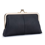 GENUINE LEATHER SIMPLE FASHION CLIP BAG LONG WALLET_CWAB3739