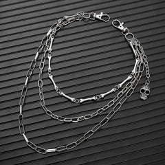 PERSONALIZED MULTI LAYERED DENIM METAL CHAIN_CWMM4887