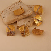 18K STAINLESS STEEL ZIRCON EARRINGS RING SET_CWMM8913