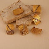 18K STAINLESS STEEL ZIRCON EARRINGS RING SET_CWMM8913