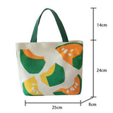 CUTE CANVAS LUNCH TOTE BAG FOR STUDENTS SMALL_CWAB5673