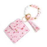 HEART PRINT BRACELET CARD HOLDER KEYCHAIN_CWMM1288