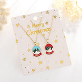 Christmas Snowman Christmas Tree Necklace Set