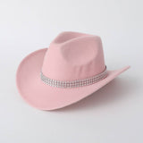 SOLID COLOR WESTERN FELT COWBOY FEDORA HAT_CWAH3629