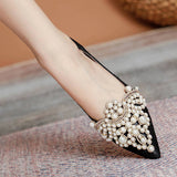 LACE PEARL BALLET FLATS FOR WOMEN BRIDAL STYLE_CWSHF0010