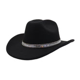 Western Wool Cowboy Fedora Hat For Couples_Cwah04396