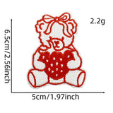 NEW PINK STRAWBERRY EMBROIDERED CLOTH PATCH_CWMM4014
