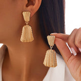 FASHIONABLE COMMUTING IRREGULAR TEXTURE EARRINGS_CWMM3202