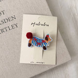 Cute Cartoon Dachshund Hair Clip Girls_Cwaha07818