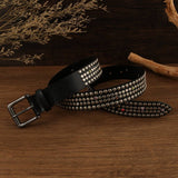 FASHIONABLE RIVET MUSHROOM STUD DIAMOND BELT_CWMM3939